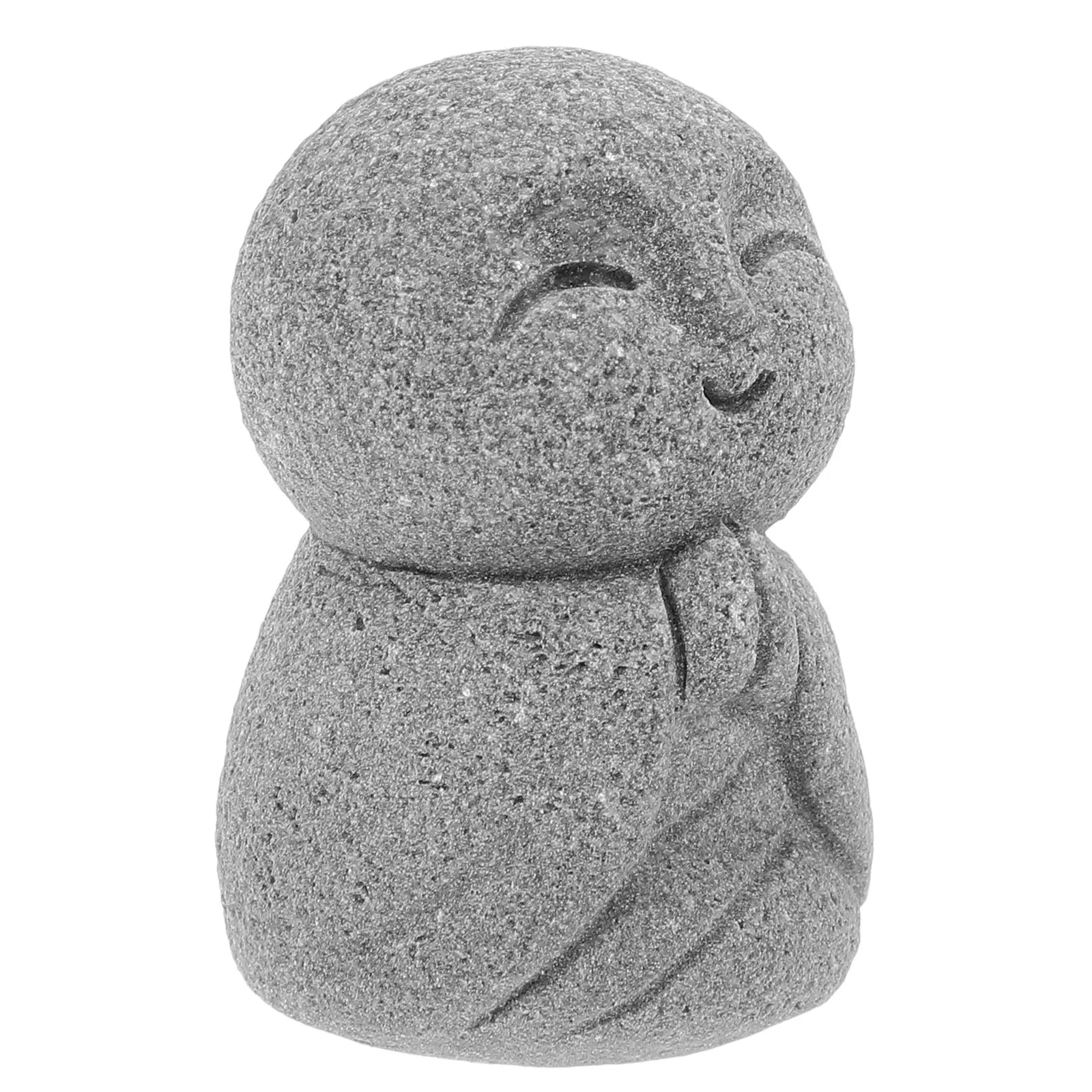 Japanese Jizo Monk Statue Mini Sandstone Buddha Sculpture Zen Garden Fish Tank Decoration Indoor Outdoor Feng Shui Meditative