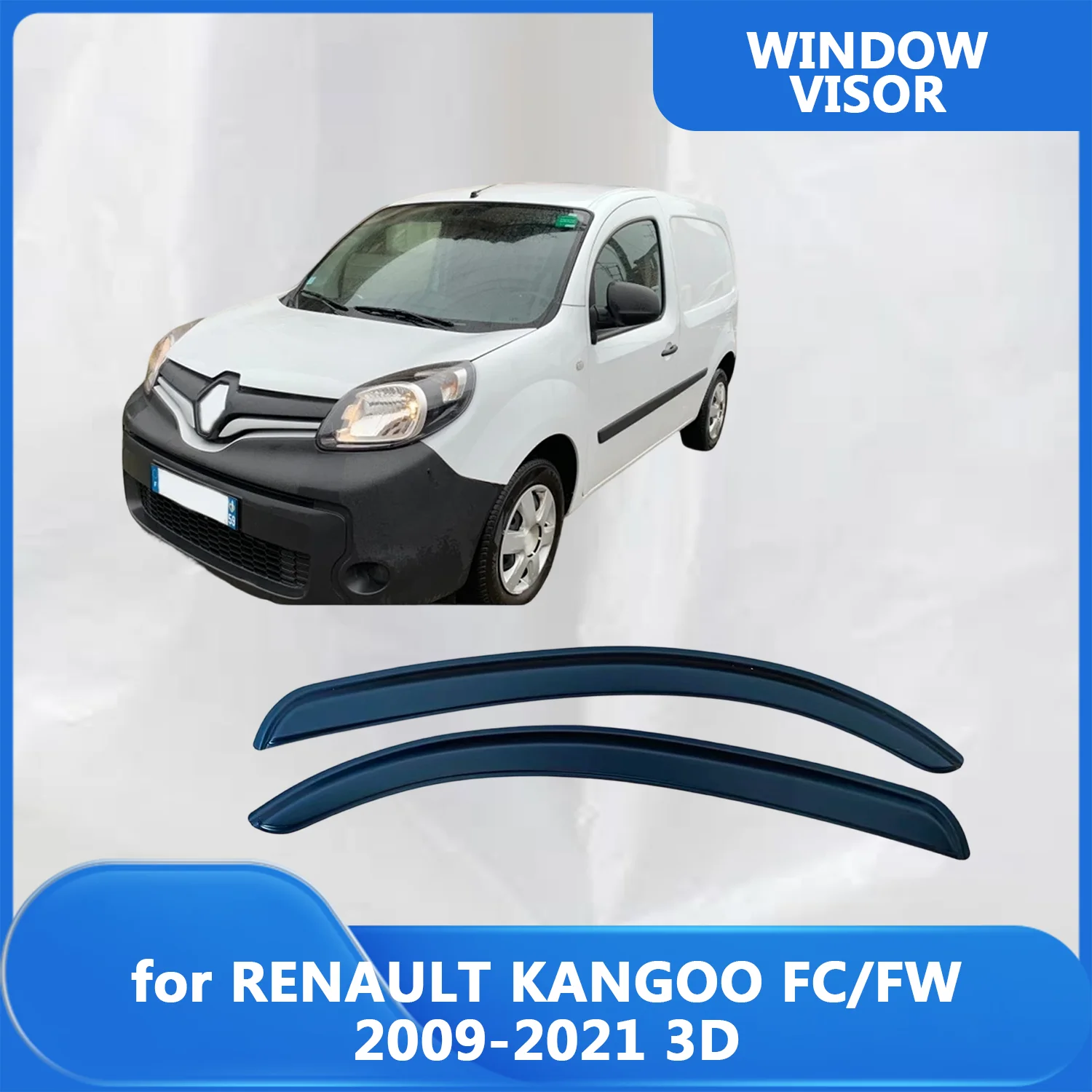 

Window Visor for Renault Kangoo 3-DOOR 2009-2013 2014 2015 2016 2017 2018 2019 2020 2021 Wind Deflectors Rain Guards Door Visor