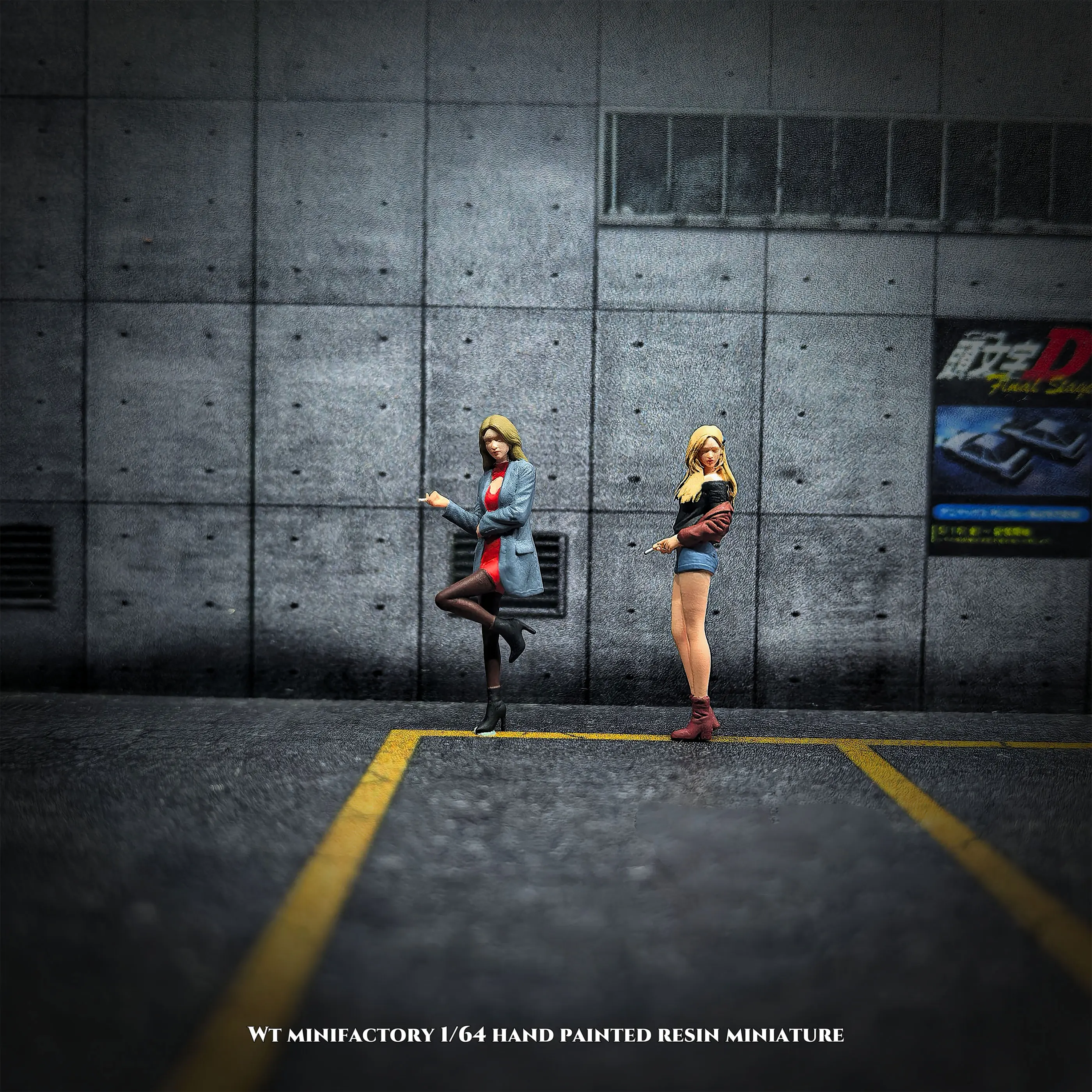 【Précommande】WT Minifactory 1/64 The Smoking Girls Duo Modèle en résine pour collection, exposition, cadeau, objet de collection
