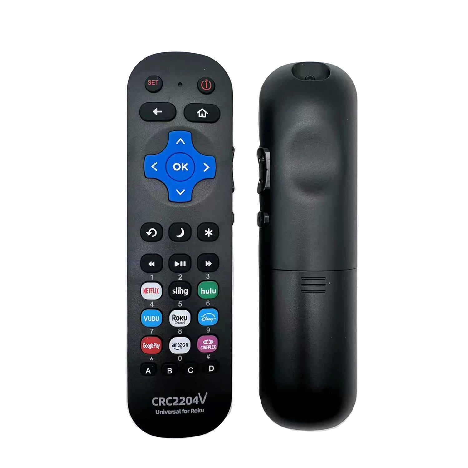 جهاز تحكم عن بعد بالأشعة تحت الحمراء العالمي لتلفزيون سلسلة Roku TCL / Hisense / Philips / Sharp/Onn مع 9 مفاتيح اختصار القناة الشائعة