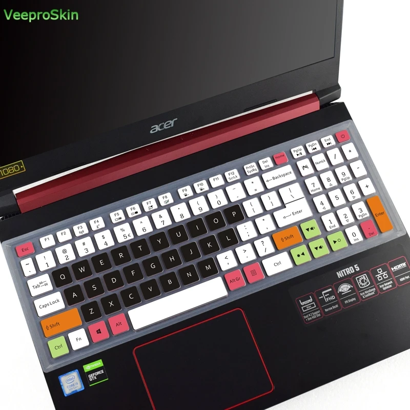 Laptop Keyboard Cover skin Protector For Acer Nitro 5 AN515 54 51M5 2019 AN515-54 54W2 / 17.3