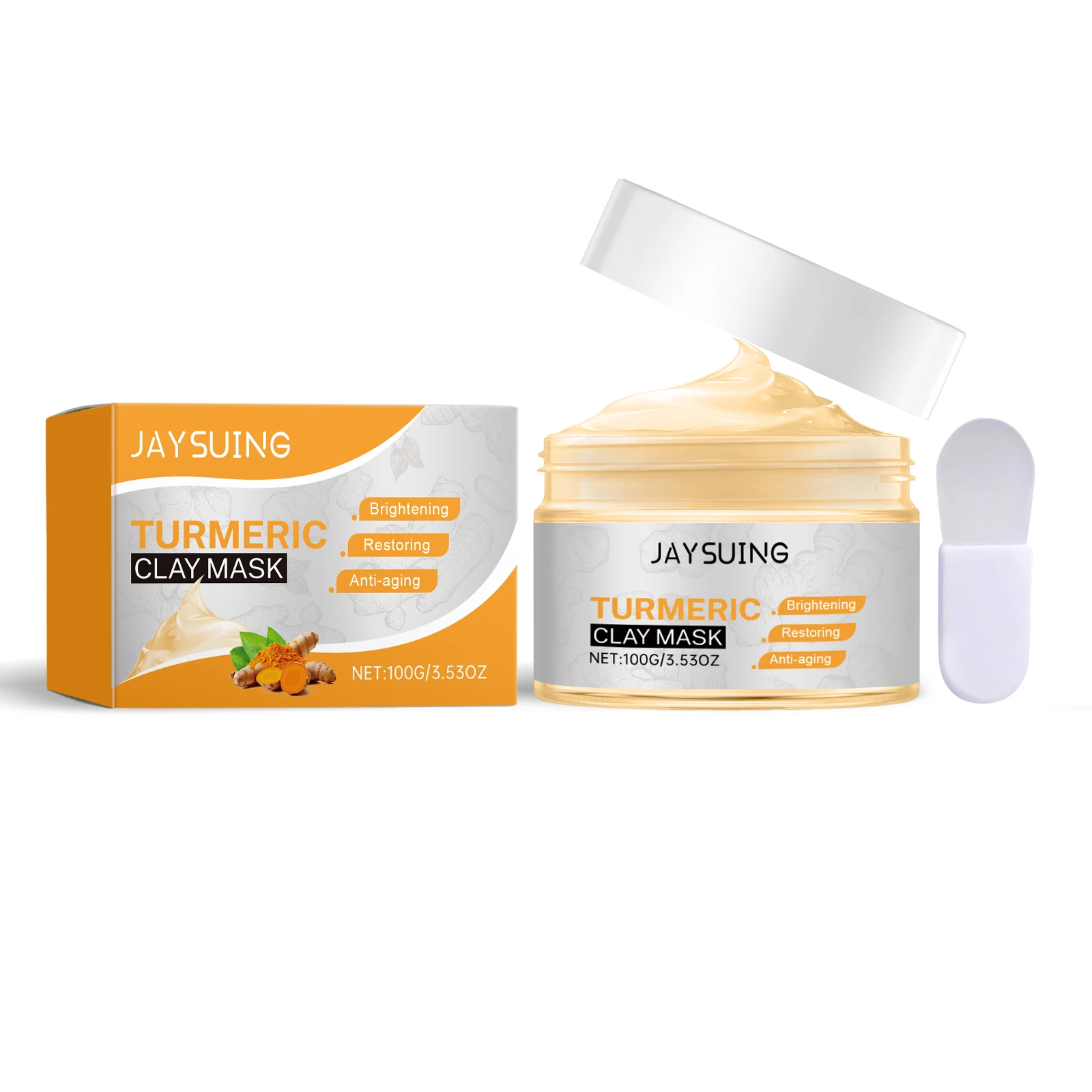

Jaysuing Facial Mud Mask Series Moisturizes And Controls Oil Firming And Smoothing Facial Skin To Even Skin Tone 2pcs