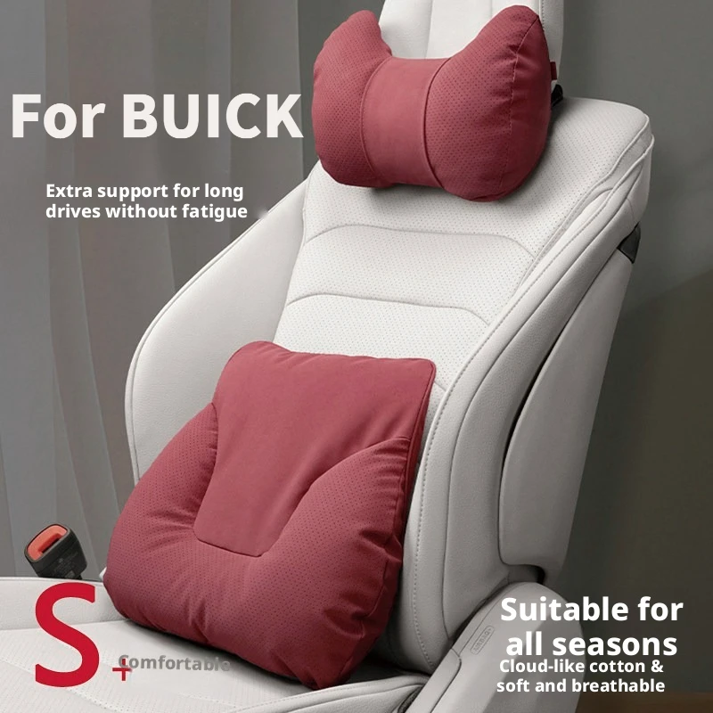 Luxury Memory Foam Car Headrest and Lumbar Support Suitable for Buick Envision Enclave Envista Regal LaCrosse Cascada Electra E5