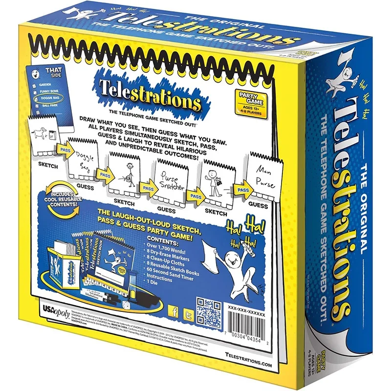 Telestrations Board Game: Hilarious Family Fun Game for All Ages - Perfect Drawing Game for Kids and Adults