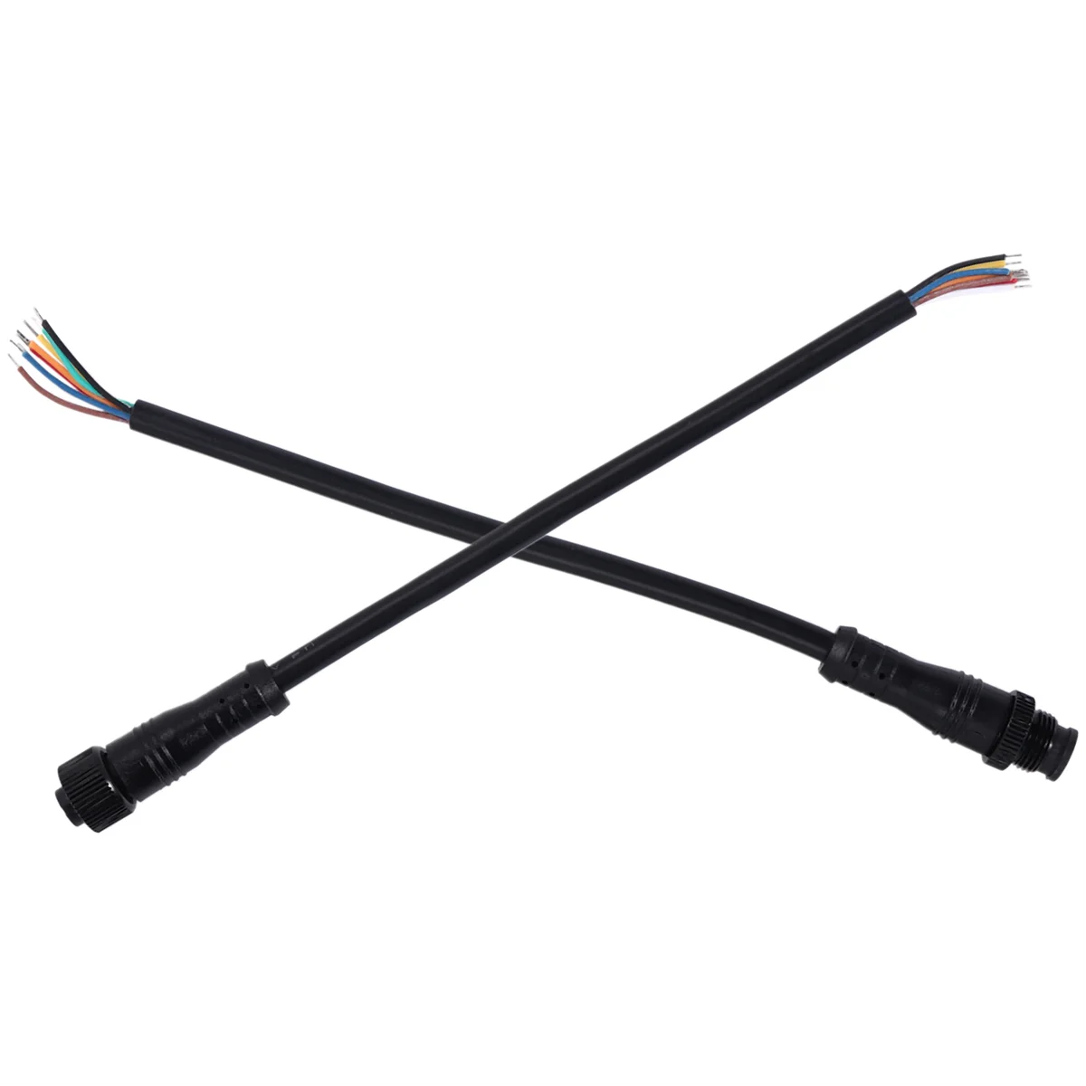 

ABFA 8 Pin M/F Plug Waterproof Connector Cable Black
