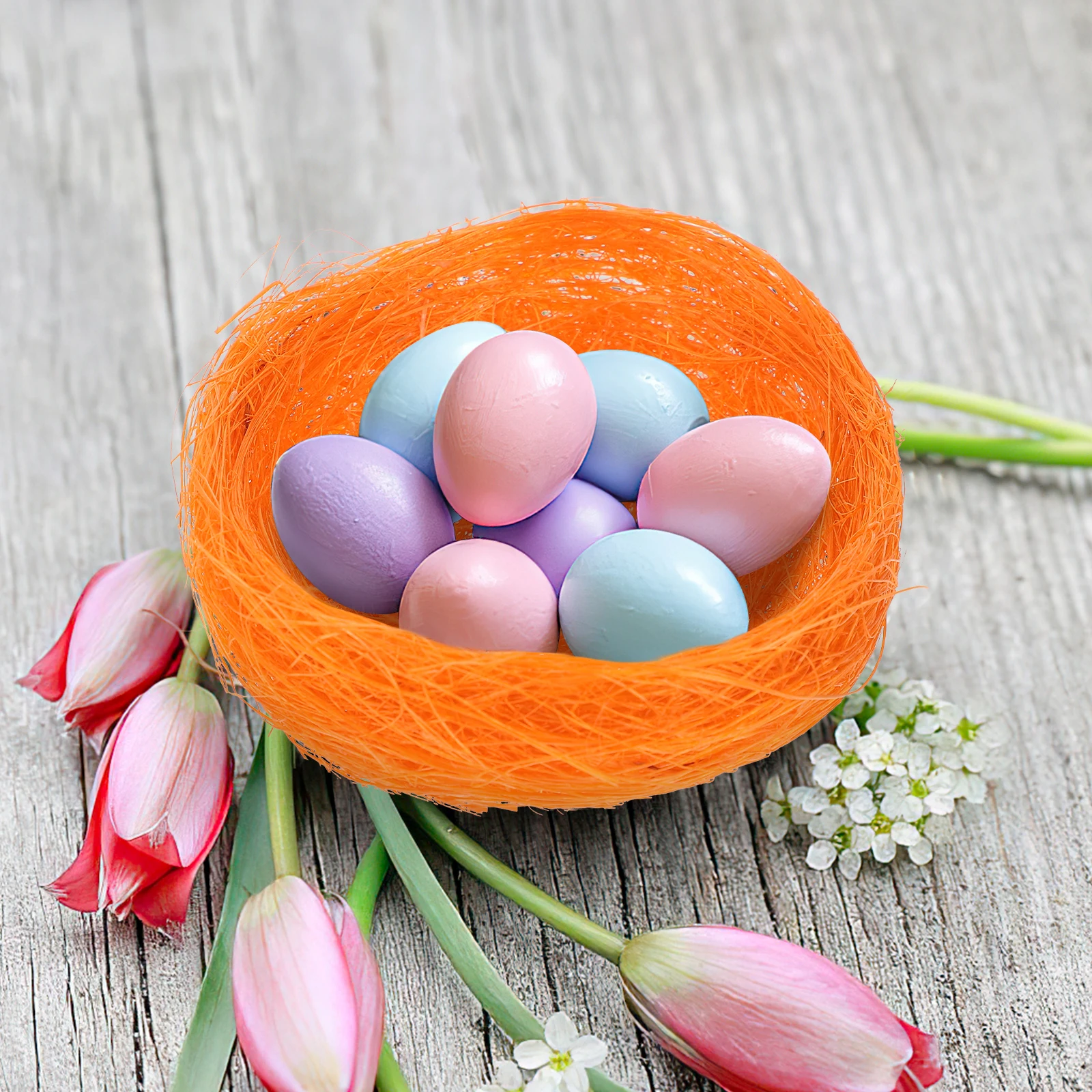 

10Pcs Simulation Artificial Bird Nest Rustic Decoration Garden Easter Party Photo Prop Craft Accessories Micro Landscape