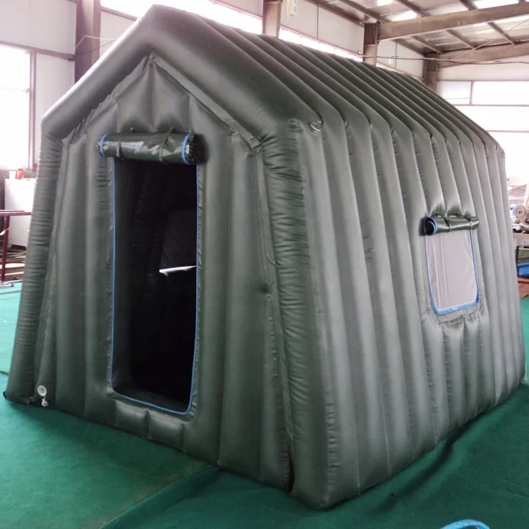 Double layers outdoor inflatable heated camping tent, inflatable winter tent for sale