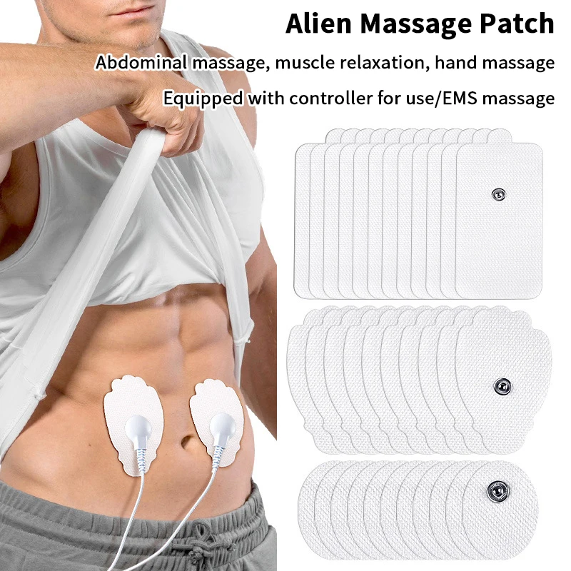 2Pcs Electrostimulation Electrode Patch Self Adhesive Pulse Gel Sticker EMS Muscle Stimulator Acupuncture Massager Replacement