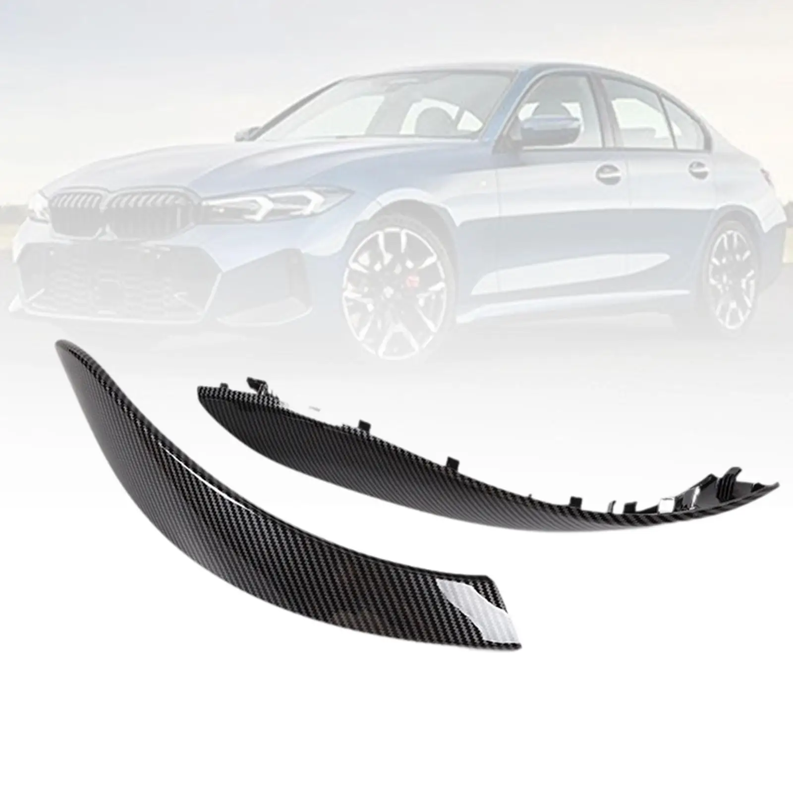 

2x Interior Door Handle Panel Trim Covers Easy Installation Automotive Accessories Replace High Performance for F30 F3x