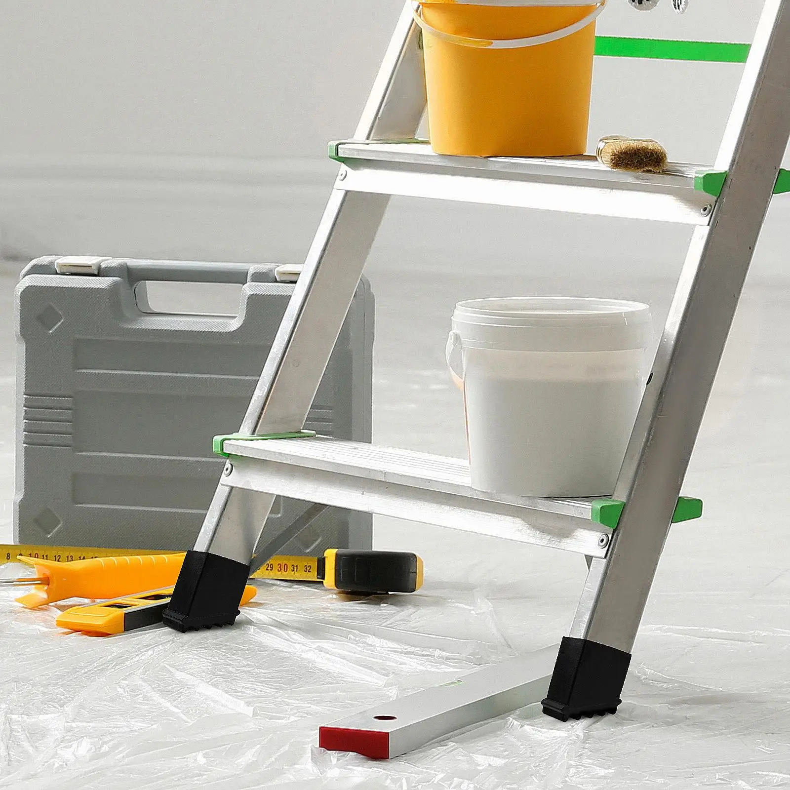 4 Pcs Non-slip Feet Ladder Replacement Leg Protective Cover Rubber Mat Step Foot