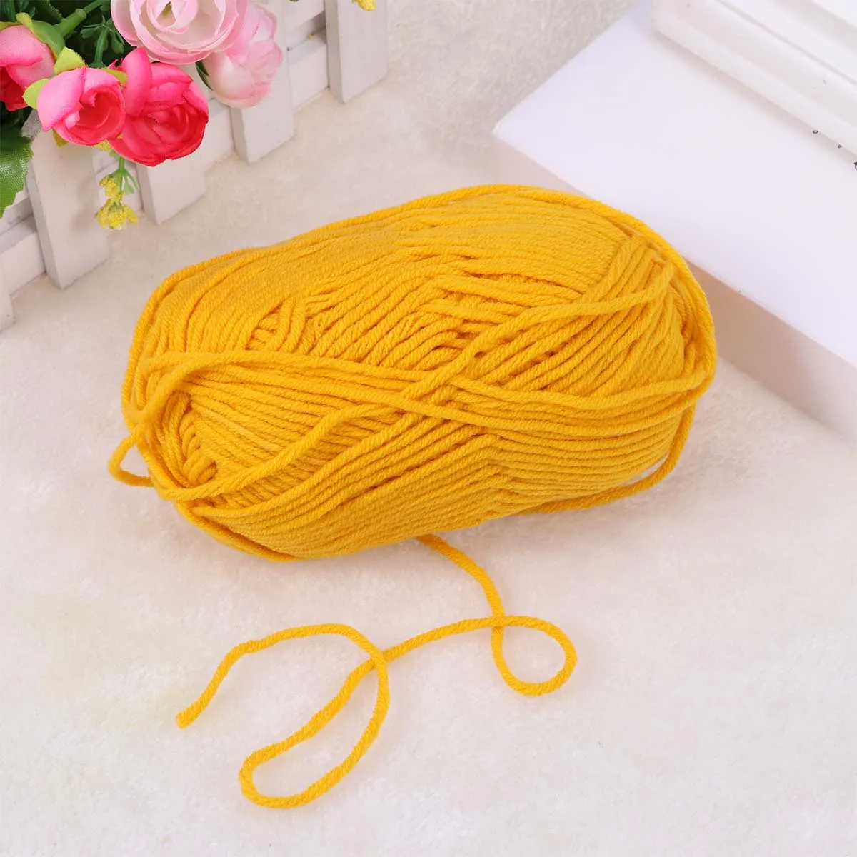 

Milk Cotton Yarn 50g Turmeric Soft Comfortable Warm for Handmade Christmas Gifts Milk Cotton Yarn Knitting Accessories