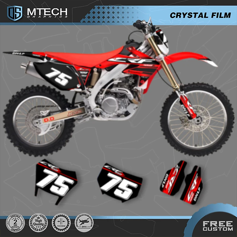 

DSMTECH Custom Motorcycle Graphics Background Decals Stickers Kits for HONDA CRF 450X CRF450X 2005 2006 2007 CRF 450X 2008-18