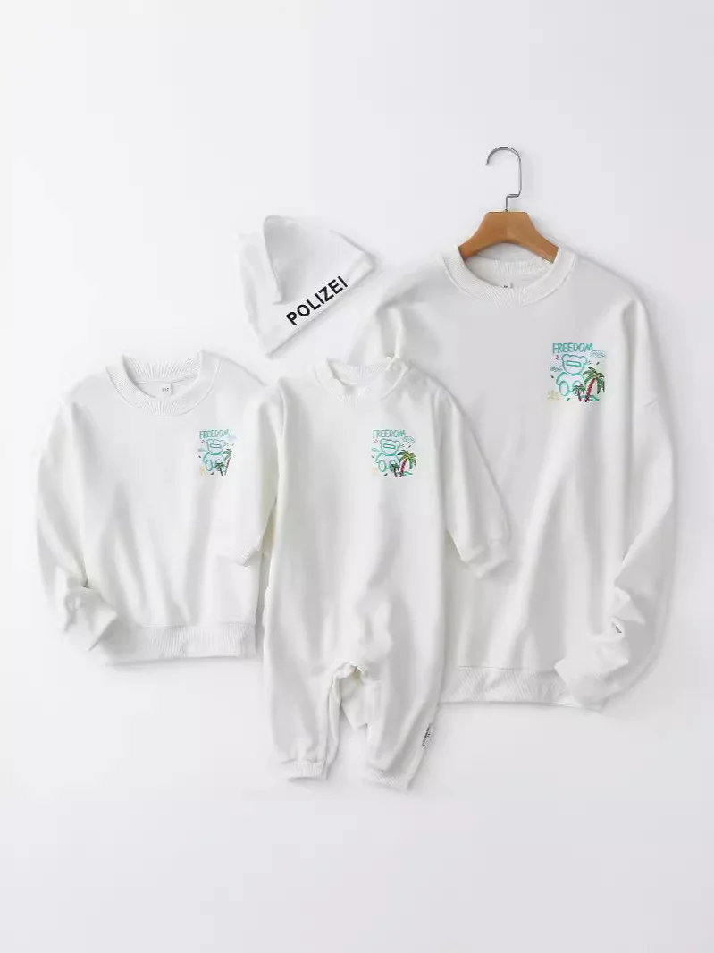 Family Matching Clothes Spring Sweater Father Mother Daughter Son Long-sleeved Shirt Baby Boy Girl Clothes