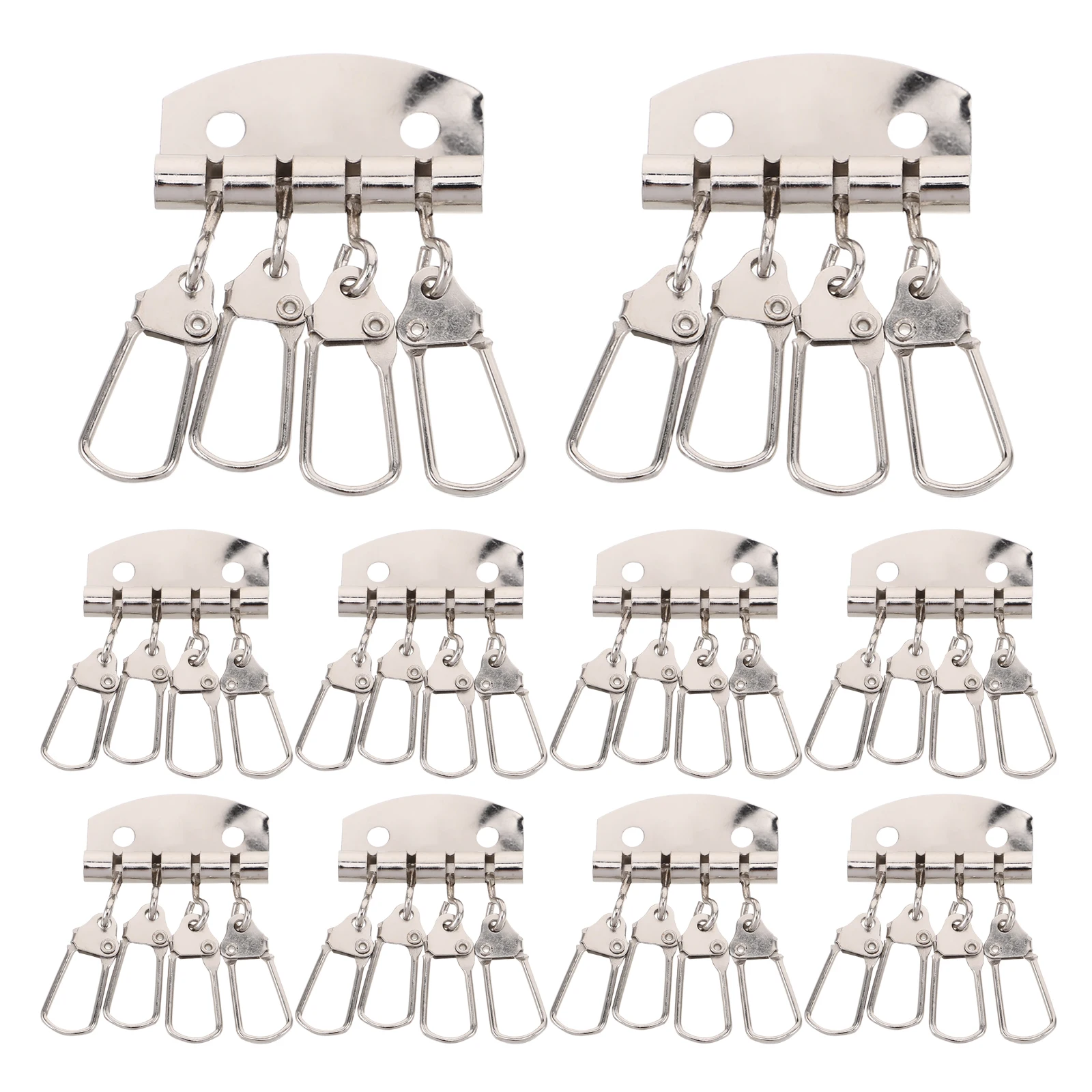 

20Pcs Vintage Keyring Holder Alloy Thickened Design Keychain Clip Organizer for Home Office Car Keys Bag Making Accessories