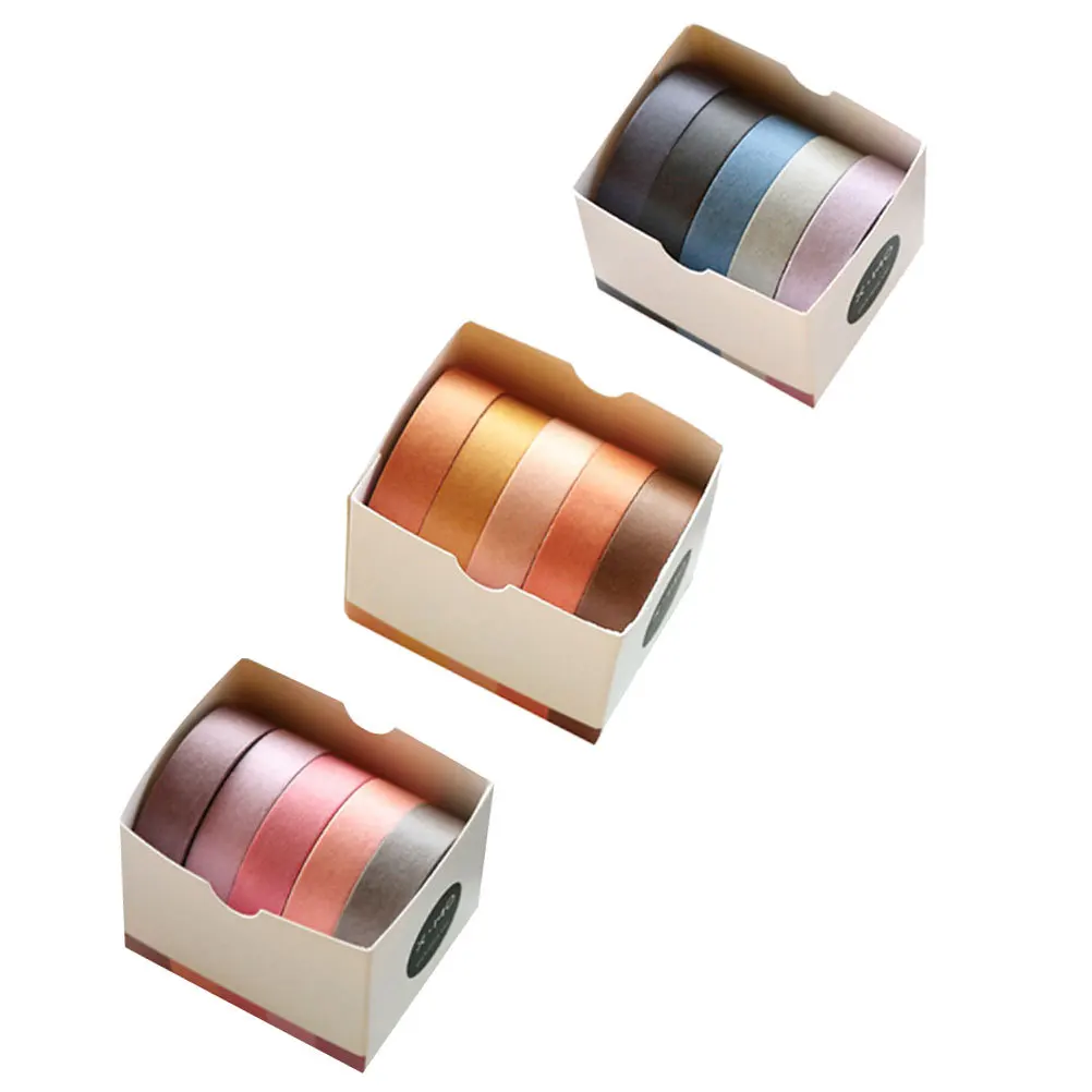 مجموعة شريط اشي ملون مكونة من 15 لفات لمشاريع القرطاسية اليدوية ذاتية الصنع وتغليف الهدايا وألبوم الصور الديكور سهل التقشير واللصق رقم #3