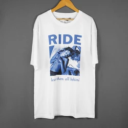 Ride T-Shirt Leave Them All Behind Indie Rock My Bloody Valentine Men's Clothing Short Sleeve Summer Cotton Tee