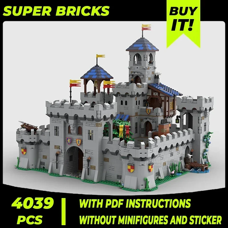 Medieval Fortress Model Moc Building Bricks Lion Warrior Castle Technology Modular Blocks Gifts Christmas Toys DIY Sets Assembly