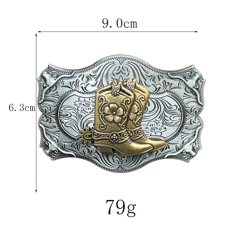 Gold Boots Riding boot belt buckle Western style