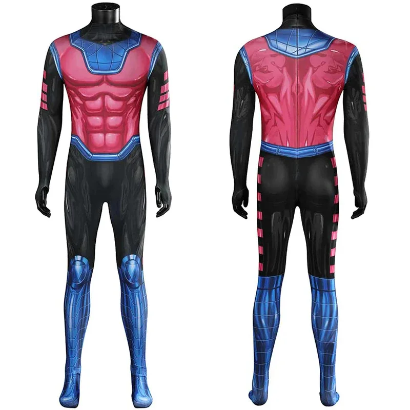 

Movie Super Villain Cosplay Gambit Costume Bodysuit Clothes Hallowma Party Outfit Uniform Role Play Suits