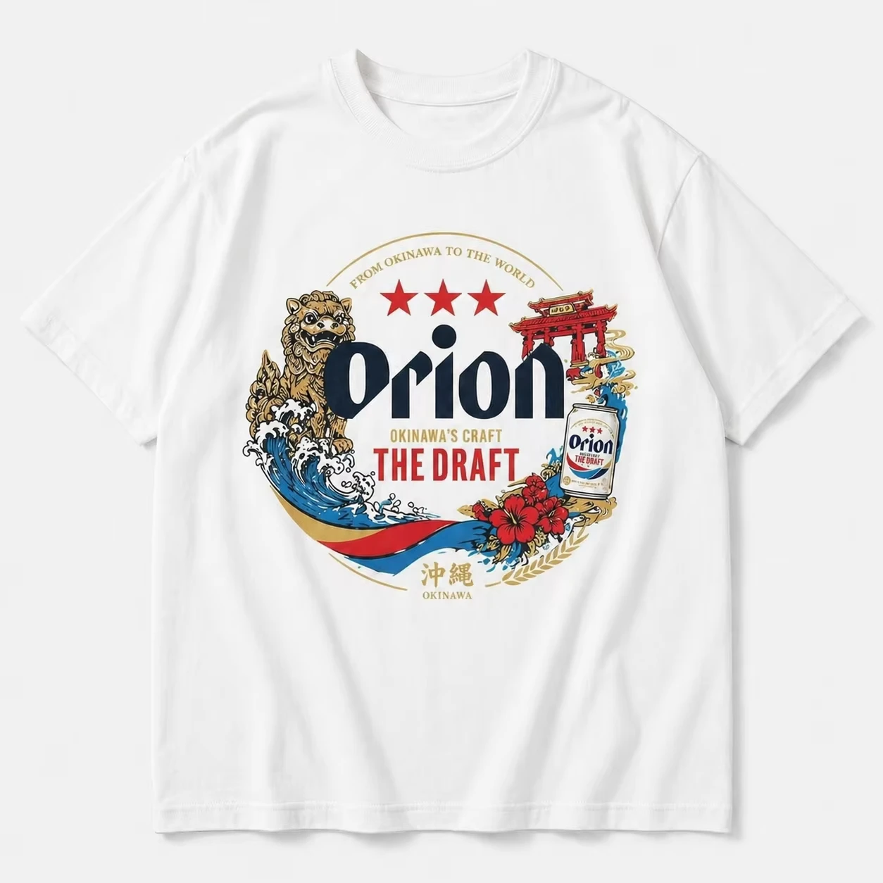 2026 New Orion Men's Short Sleeve T-Shirt Pure Cotton Summer Wear Collaborative Beer Themed Fun Casual Men's Women's T Shirt