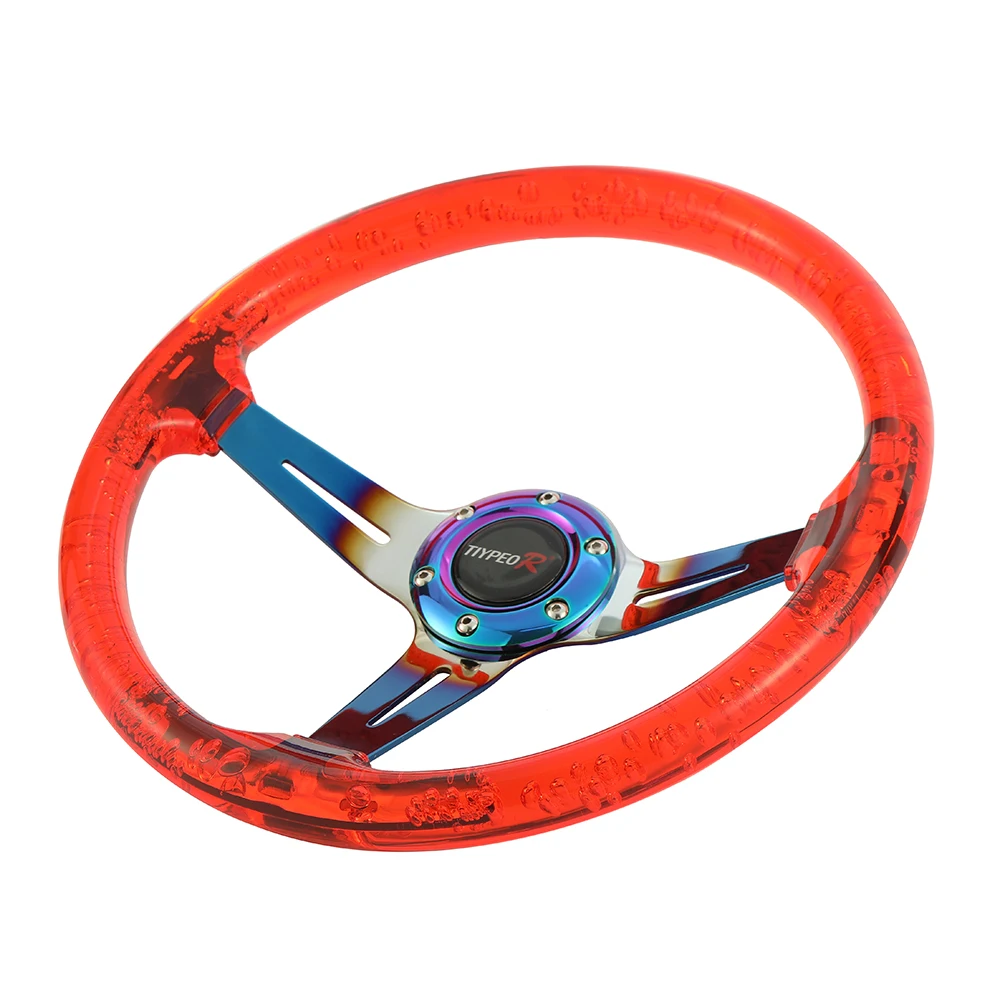 

Universal Acrylic Material 350Mm Car Steering Wheel Car Racing Sport Drifting Steering Wheel