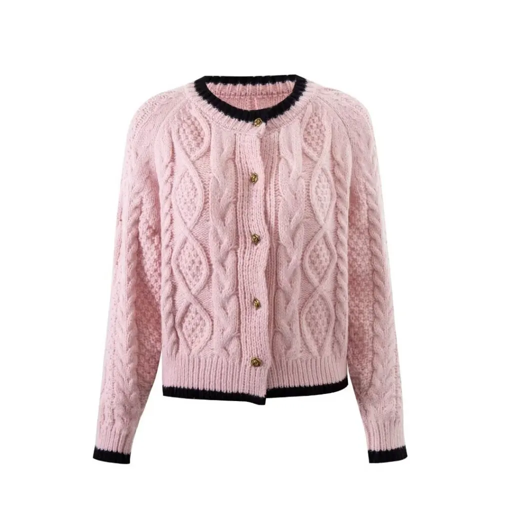 

Women's Twist Knitted Cardigan Milk Style Loose Sweater Coat Autumn French Gentle Lazy Style Upper Apparel