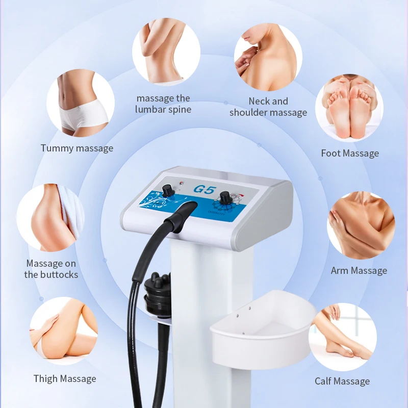Machine de Massage vibrante G5, masseur musculaire amincissant, appareil corporel pour perte de poids avec support de chariot, retrait façonnage, utilisé à la maison