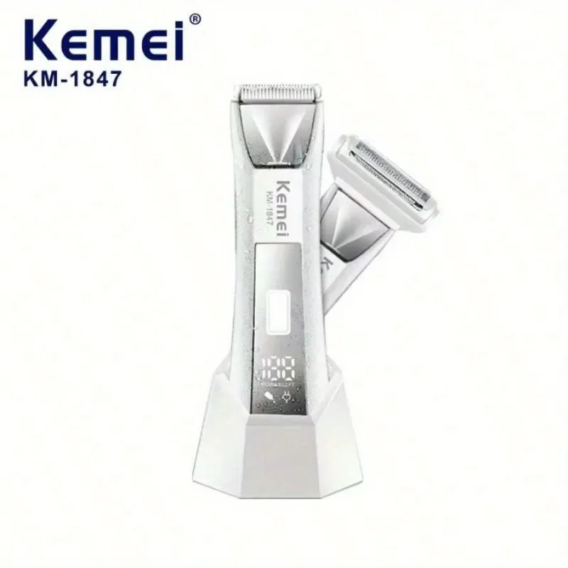 EllMEI KM-1847 Professionnel Tondeuses À Cheveux Tondeuse USB Rechargeable Sans Fil Électrique Aine Tondeuse À Cheveux