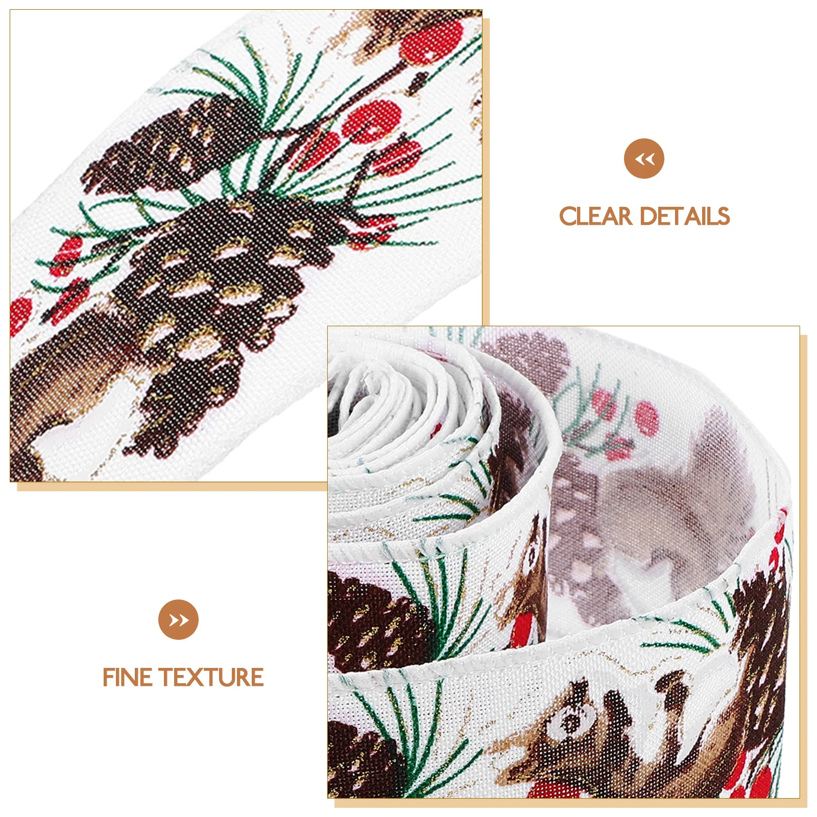 

Christmas Ribbon Ribbons for Crafts Wrapping White Presents Diy Holiday Decorations