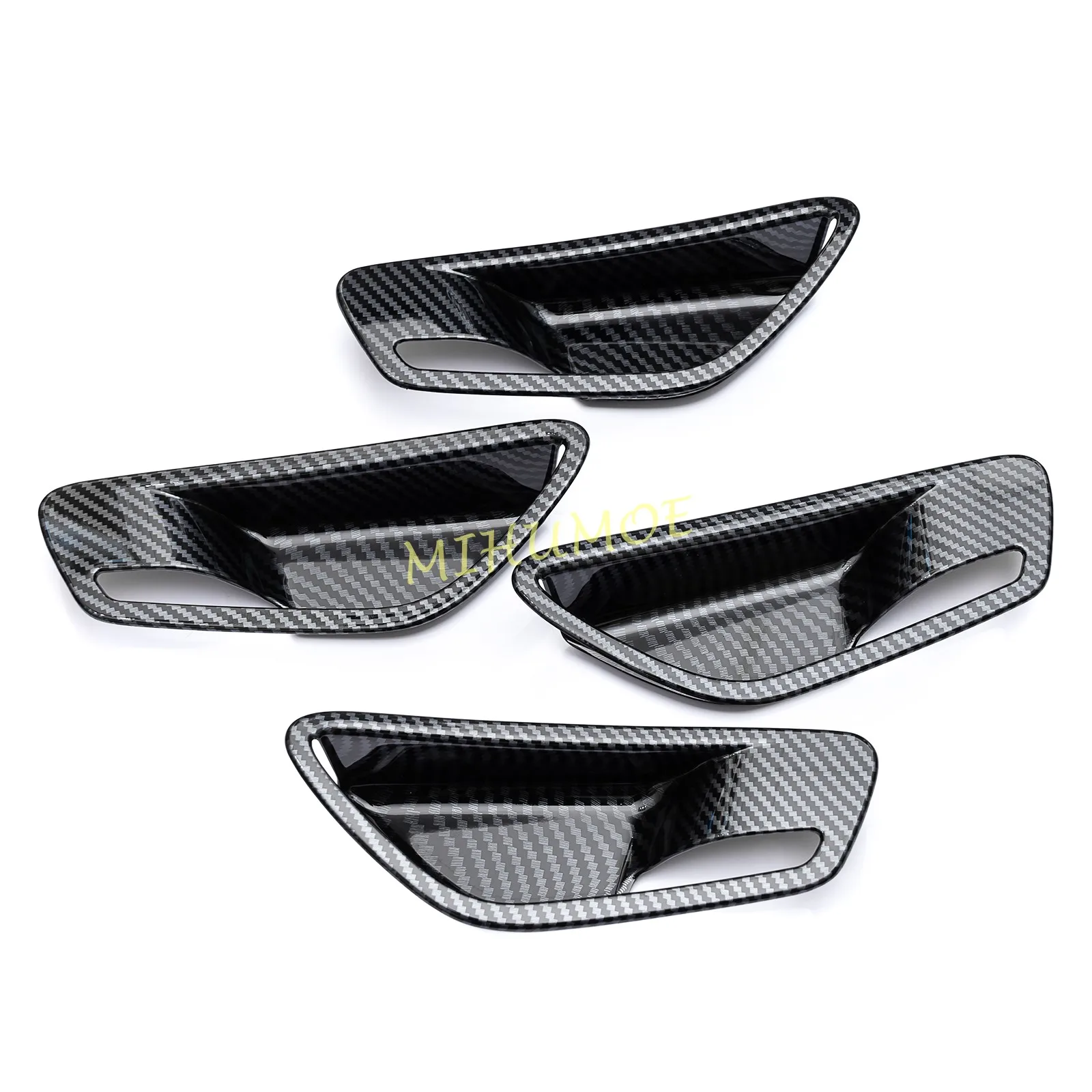 Carbon Fiber Interior Door Handle Cover Surrounds Trims For 2021-2025 Hyundai Tucson 2024 2023 2022