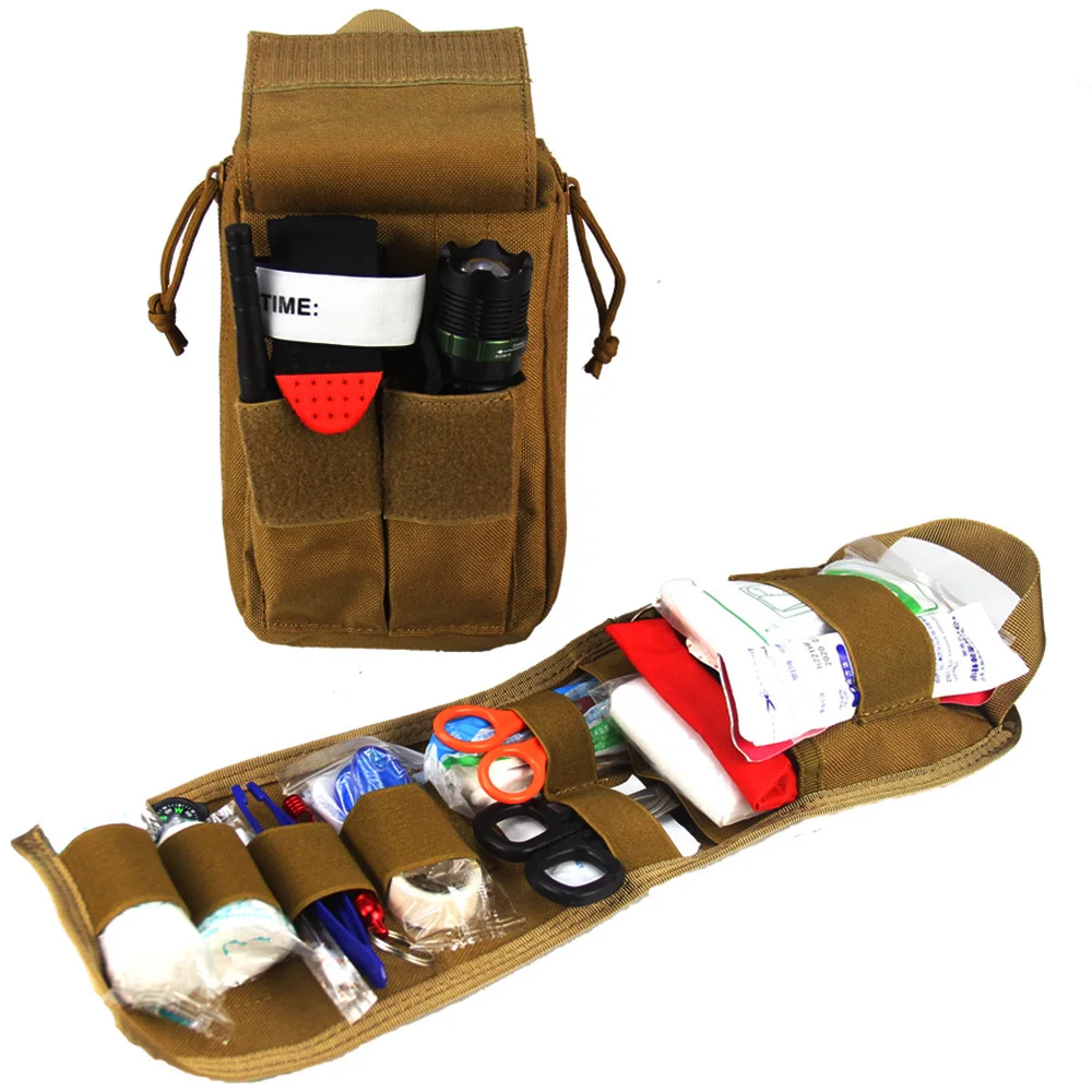 Tactical Medical Bags EDC Outdoor Car Emergency First Aid Kit Bag MOLLE-Compatible EMT Pouch for Survival Accessories Organizer