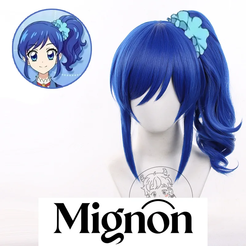 

Айкацу! Парик для косплея Aoi Kiriya, имитация кожи головы, зажим в виде тигра, хвост, короткие волосы на Хэллоуин