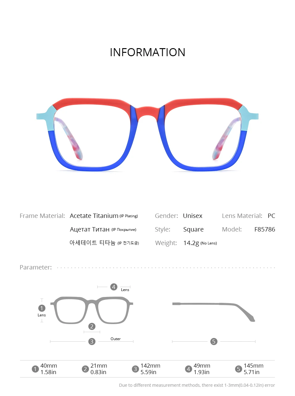 FONEX Acetat Titan Brille Rahmen Frauen Neue Marke Design Vintage Retro Runde Brillen Männer Japanische Brillen Brillen 85891 – Detail 15