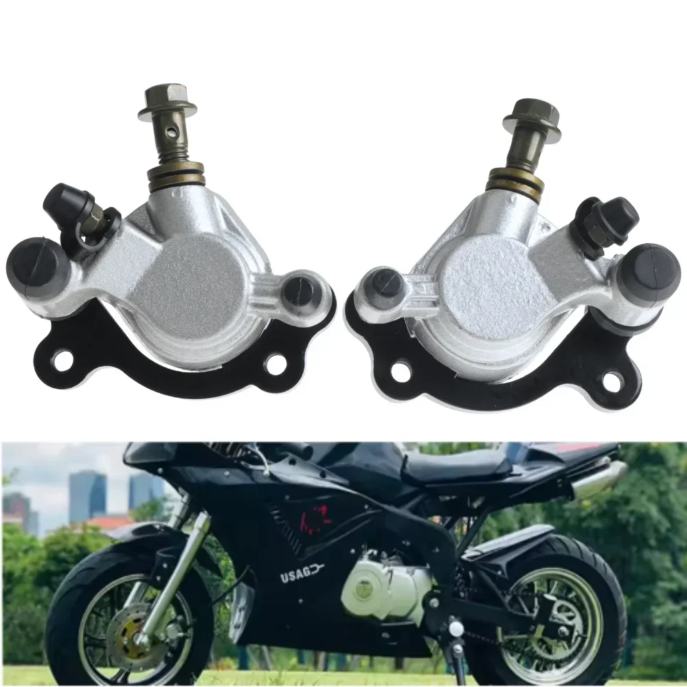 Motorcycle Front Rear Hydraulic Brake Caliper Pump Set Fit 49cc Water Cool Mini Sport Bike Mini Moto Components