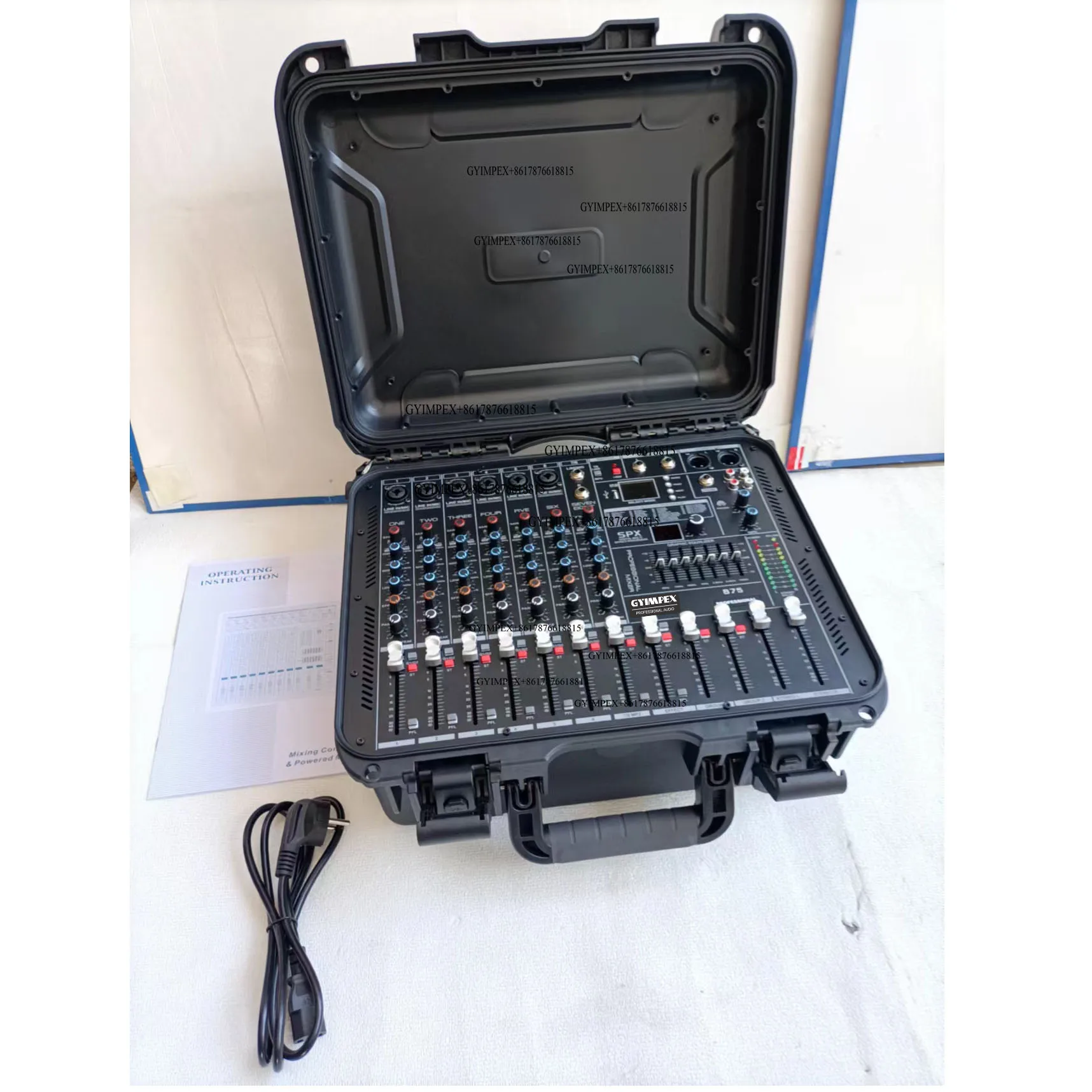 Professional Power Amplifier Console Mixer Stage Mixer 8-Channel Digital Mix Audio Console for Stage Performance B75