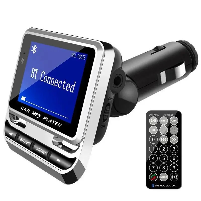 Car MP3 FM12b Bluetooth Hands-Free Car FM Transmitter With Large Screen Display That Can Read USB Flash Drive Car MP3