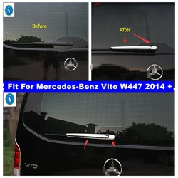 Auto Rear Windshield Window Windscreen Rain Wiper Cover Trim For Mercedes-Benz Vito W447 2014 - 2019 Chrome Exterior Accessories