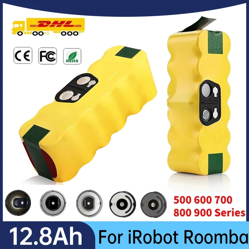 

Original Battery 12800mAh 14.4V for iRobot Roomba 500 600 700 800 Series 510 530 550 580 620 630 650 760 Vacuum Cleaner Battery