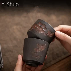 Jianshui Purple Pottery of Yunnan Tea Cup Handmade Blind Ceramic Kung Fu Tea Cup Tea Cup Master Cup Single Cup Bowl Mug