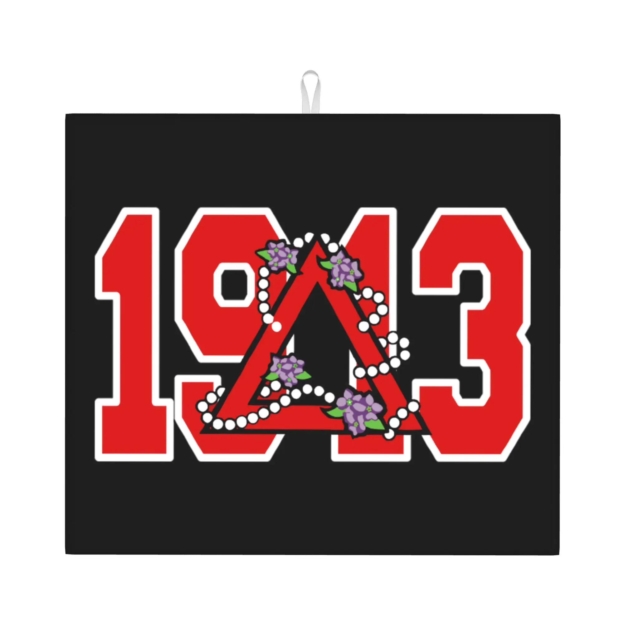 Delta Sigma Theta 1913 Non Slip Kitchen Counter Protector Mat Barware Tableware Reusable  Bathroom Drying Mat For Kitchen