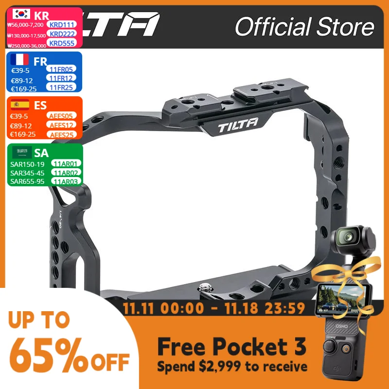 TILTA TA-T30-FCC-B for Sony A7 IV a7m4/a7r5 Full Camera Cage Kit for Sony Alpha7 IV SONY A1/A73/A7S3 DSLR Cameras