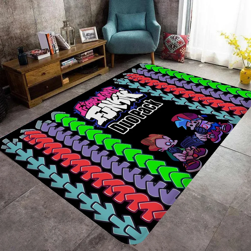 Friday Night Funkin Game Floor Mat Carpet Kids Room Bedroom Decoration Balcony Anti-Slip Doormat Living Room Hotel Decor Mat