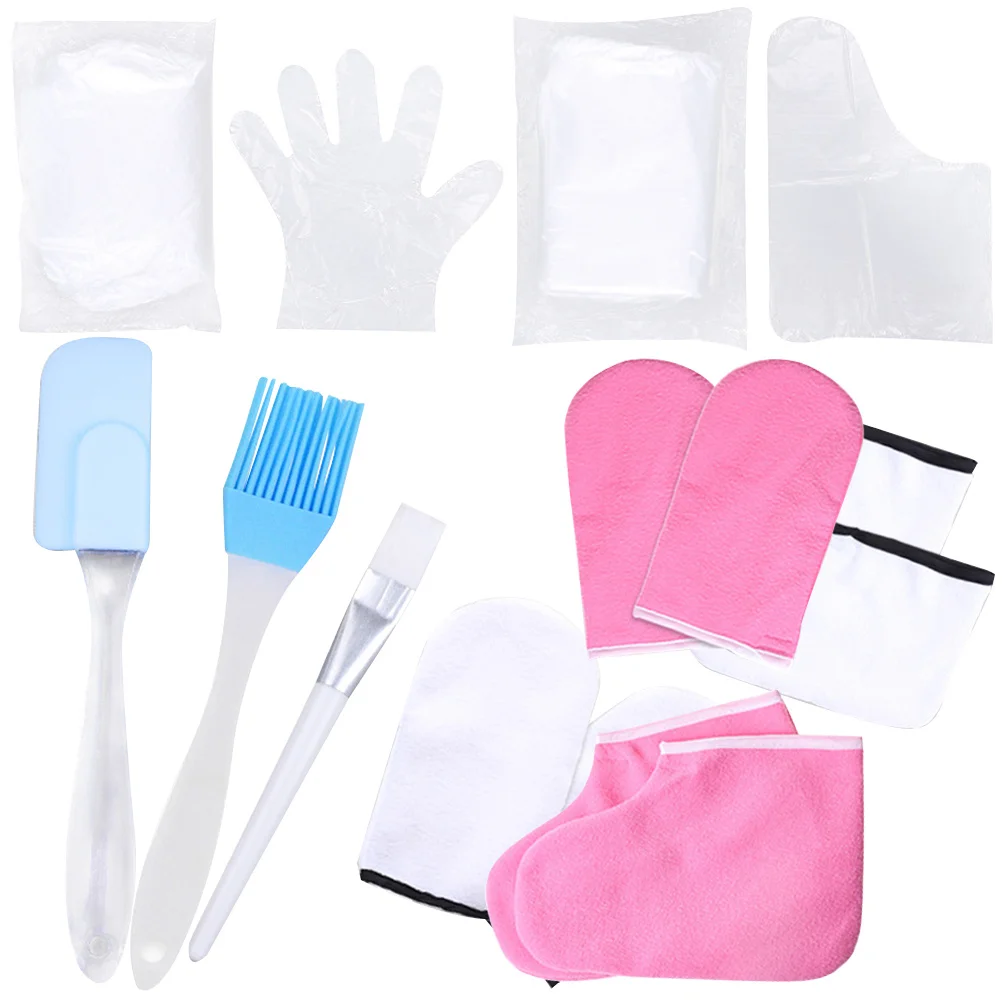 

1Set Paraffin Wax Hand Care Gloves Spa Foot Covers Moisturizing Gloves for Pain Relief Skin Nourishment Hand Foot Treatment