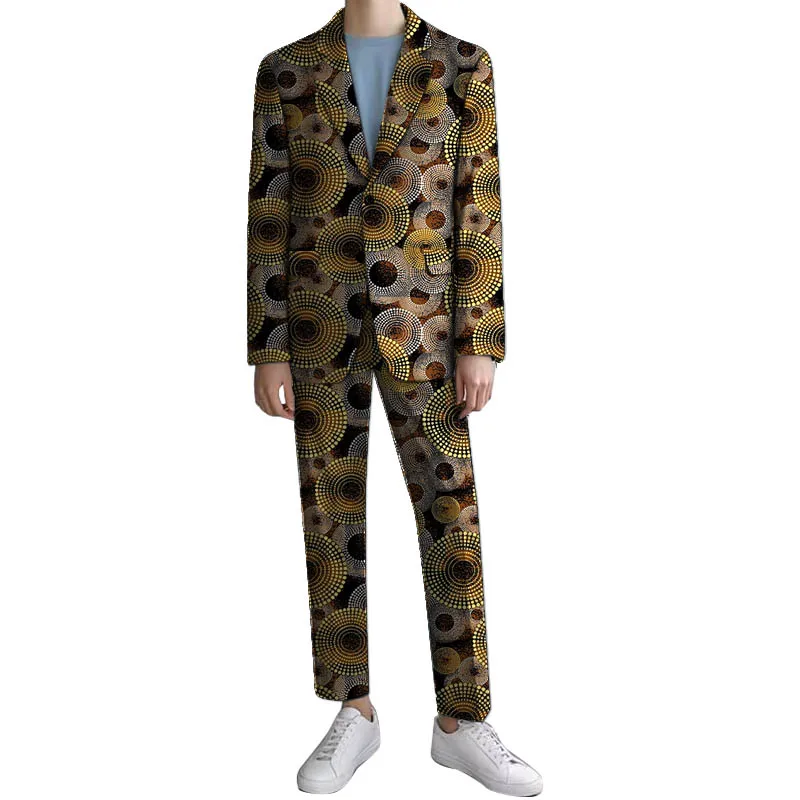 

Original Design Men's Print Suit Tailor Made Blazer+Pant Leisure African Couture Customized