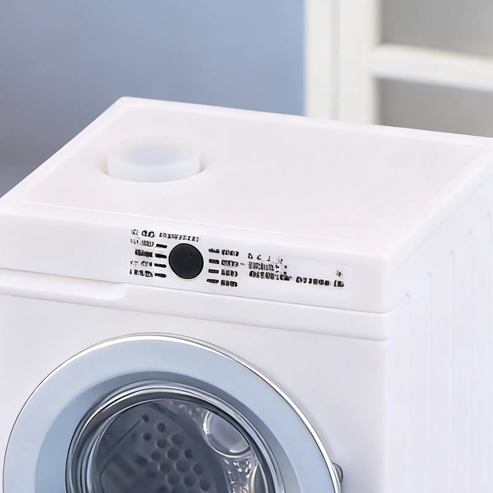 ミニ充電式洗濯機のおもちゃ 1:12 スケール 回転ドラム付き 開閉可能な蓋 リアルなドールハウス家具 子供へのギフト