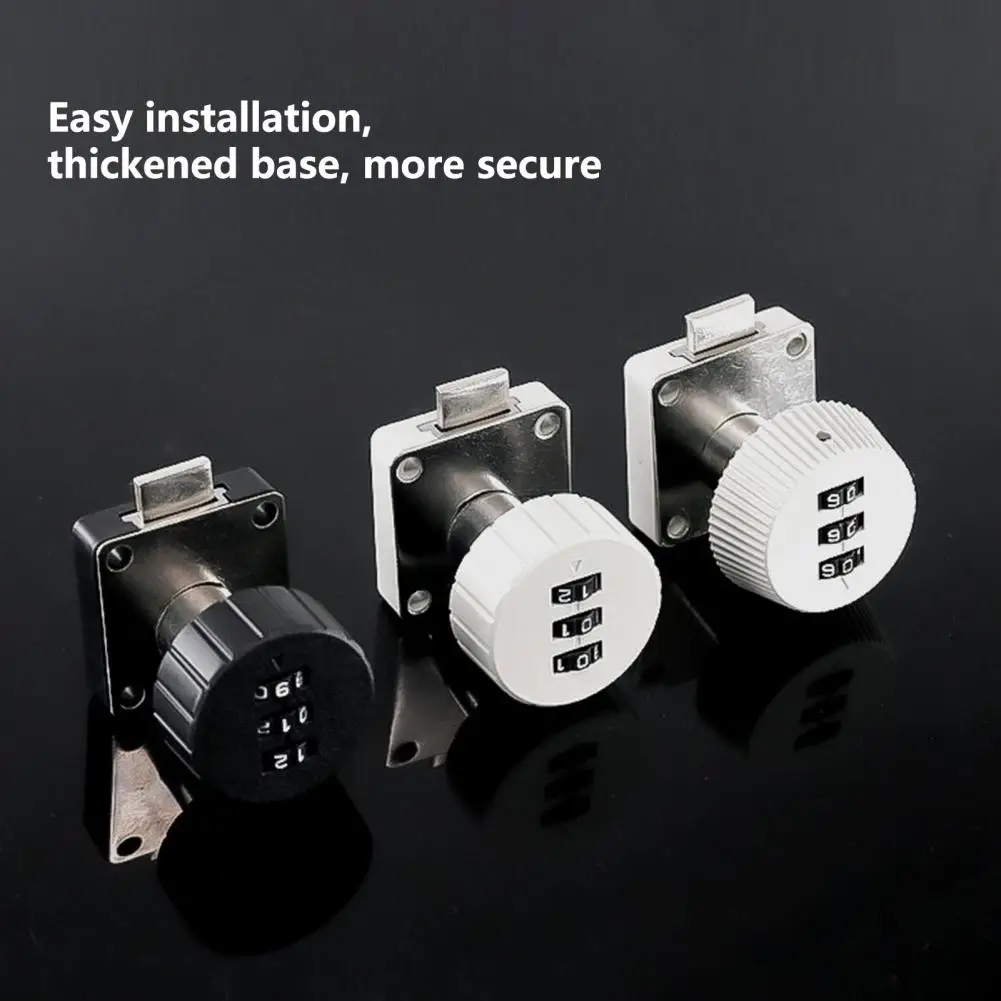 3-digit Password Lock Anti-theft Number Code Envelope Box Mailbox Cabinet Door Combination Lock Drawer Mechanical Lock w/Screws