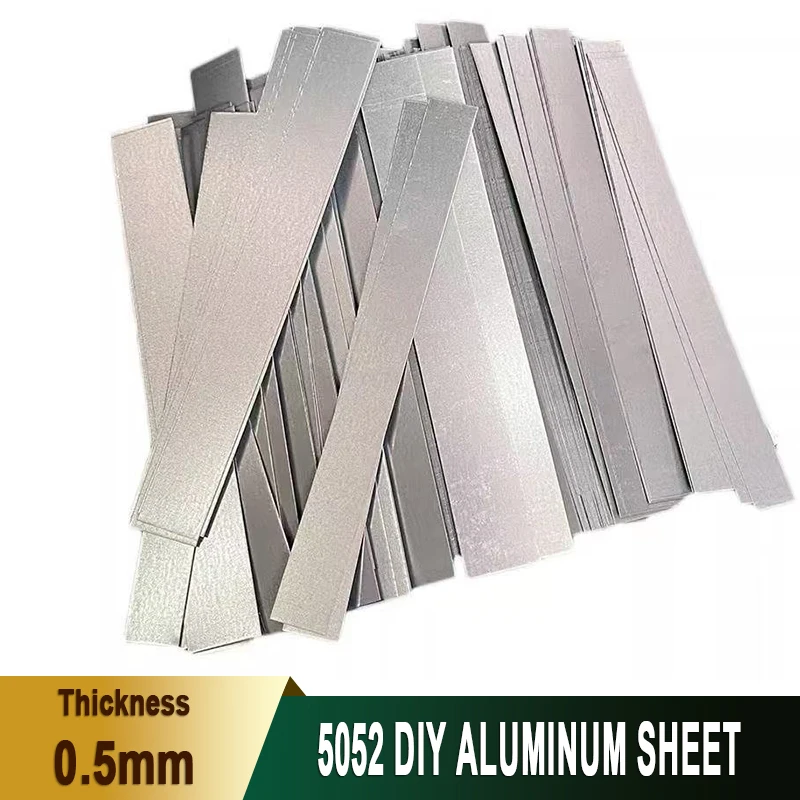 5/10/20Pcs DIY Craft Aluminum Sheet Thickness 0.5mm - 5052 Aluminum Alloy for Model Building/Jewelry Making/RC Parts/Repair