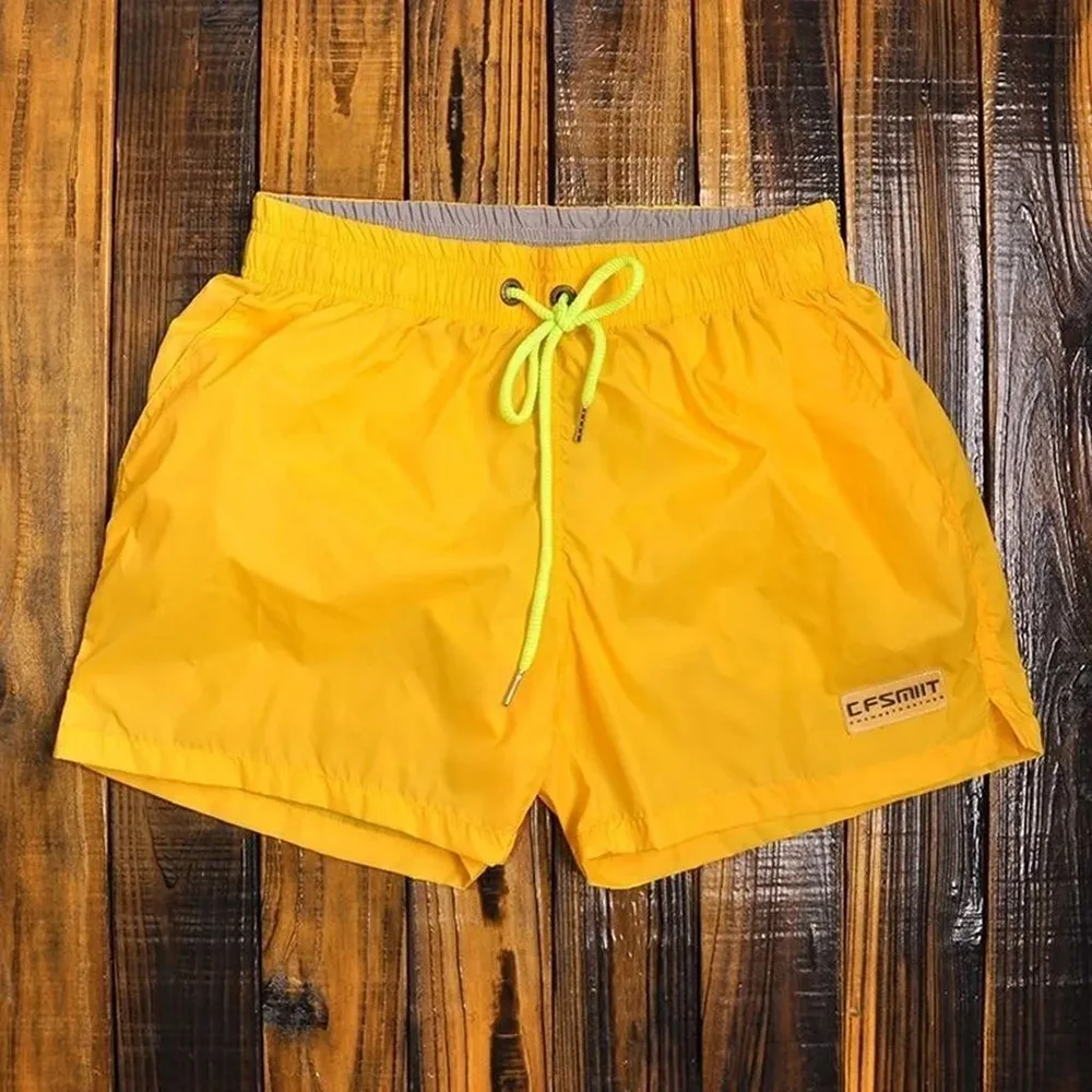 

Mens Swimming Trunks Basic Solid Color Sports Fitness Jogging Shorts Quick-Dry Personality Beach Vacation Shorts Men'S Clothing