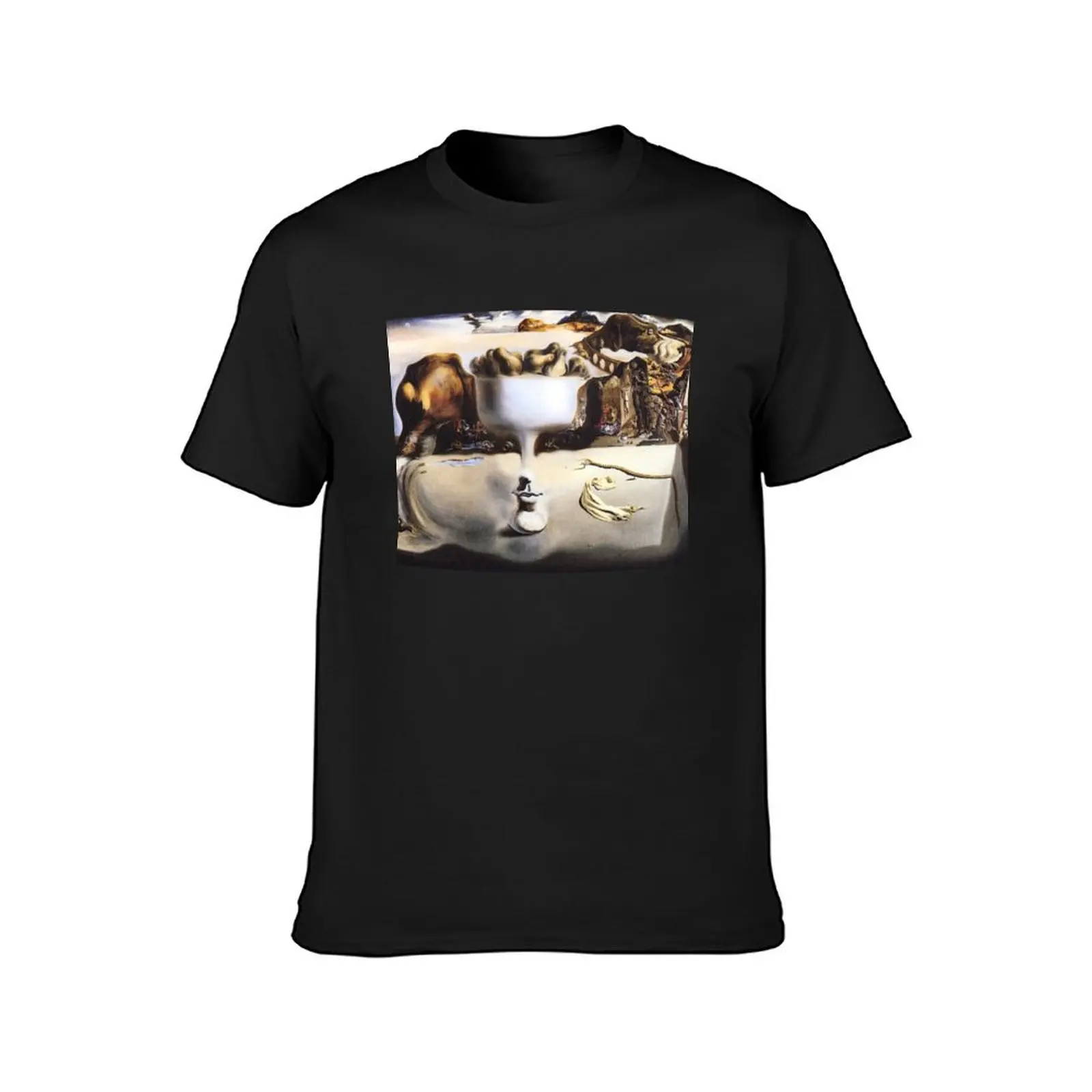 Apparition of Face and Fruit Dish on a Beach by Salvador Dalí T-Shirt quick-drying new edition funny t shirts for men