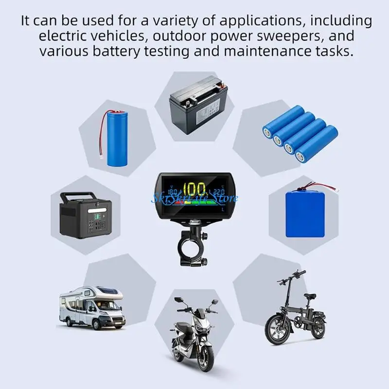 E65E 7-100V Battery with LCD Color Screen for Acid Lithium Iron